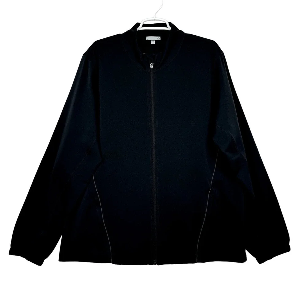 tasc Performance Mens Black Bomber Jacket‎ Full Zip Size XXL Style TM 678
